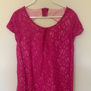 Fuschia Pink Lace Dress